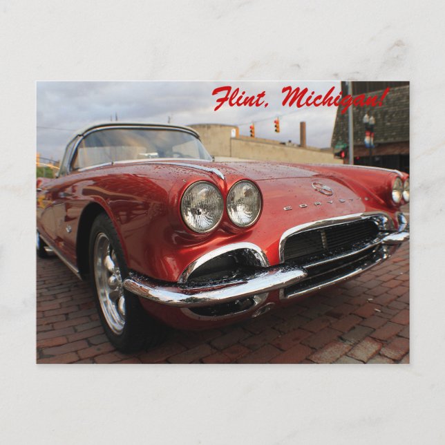 Vintage Corvette Postcard (Front)