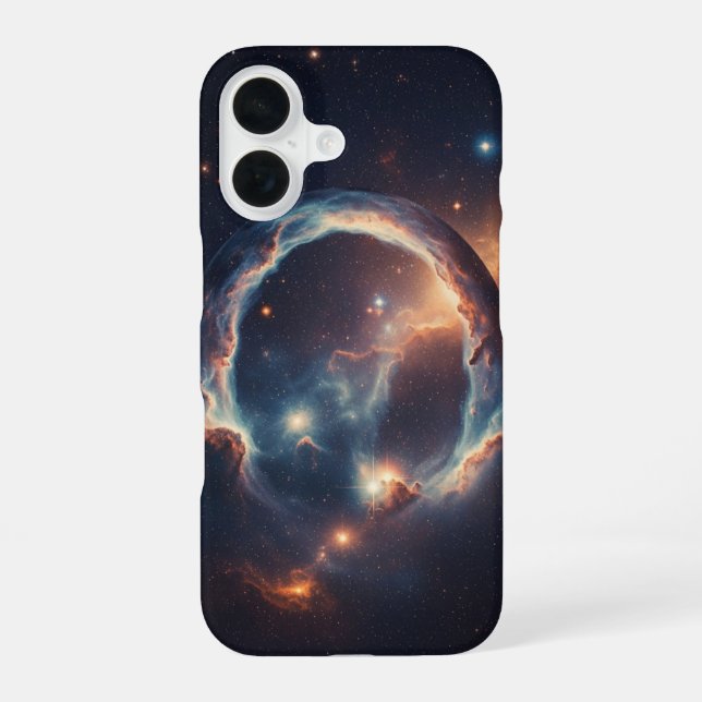 Vintage Cosmic Arc iPhone 16 Case (Back)