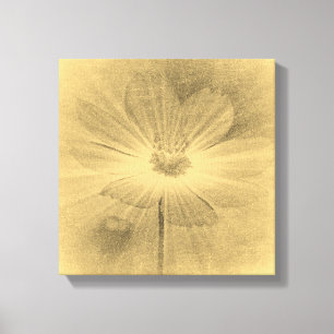Vintage Cosmos Flower Wrapped Canvas