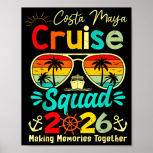 Vintage Costa-maya Cruise Squad 2026 Cruising Ship Poster
