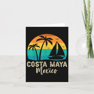Vintage Costa Maya Mexico Sunset Matching Family V Card