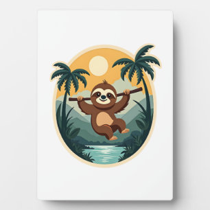 Vintage Costa Rica Sloth Tropical Travel Shirt 2 Plaque