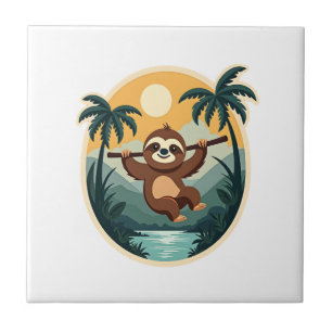 Vintage Costa Rica Sloth Tropical Travel Shirt 2 Tile