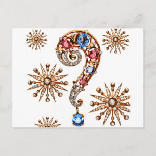 Vintage Costume Jewellery Rhinestones Diamonds Postcard