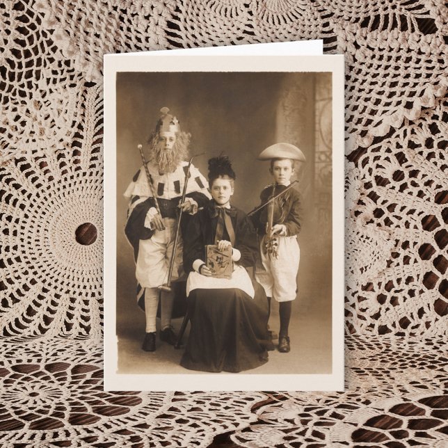 Vintage Costume Party Folded Greeting Card (Creator Uploaded)