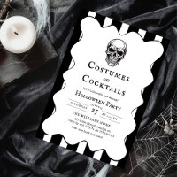 Vintage Costumes Cocktails Skull Halloween Party