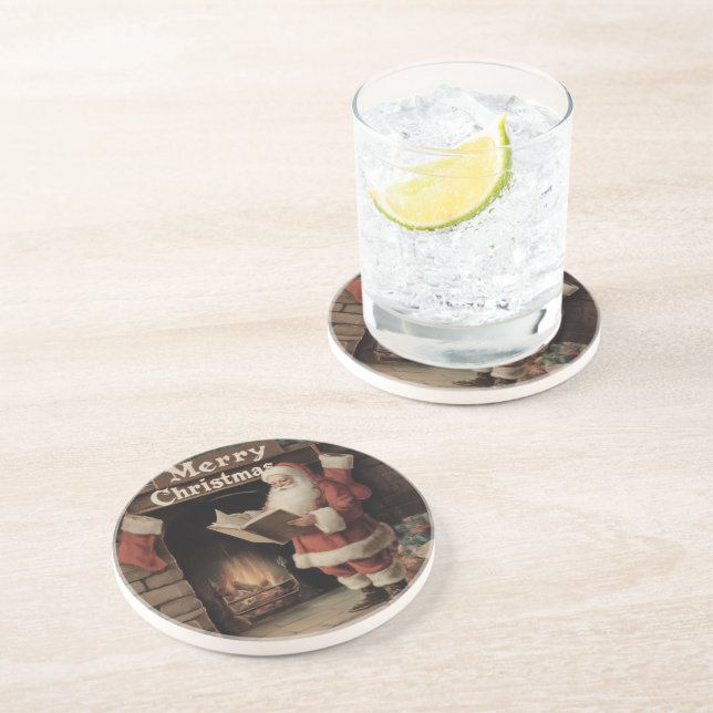 Vintage Cosy Christmas  Coaster (Side)