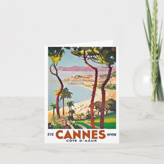 Vintage Cote D'Azur Cannes Card (Front)