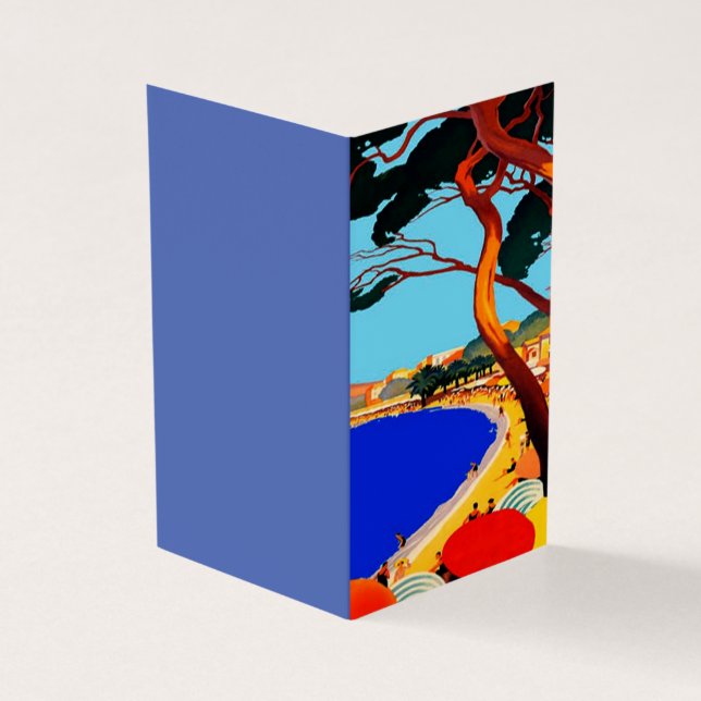 Vintage Cote D'Azur French Travel Card (Outside)