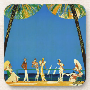 Vintage Cote D'Azur French Travel Coaster