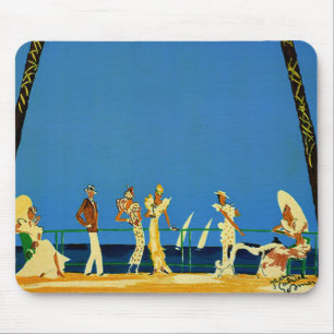 Vintage Cote D'Azur French Travel Mouse Pad