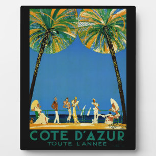 Vintage Cote D'Azur French Travel Plaque