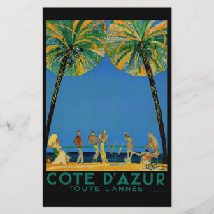 Vintage Cote D'Azur French Travel Stationery