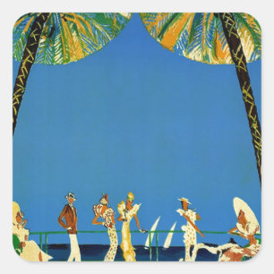 Vintage Cote D'Azur French Travel Stickers