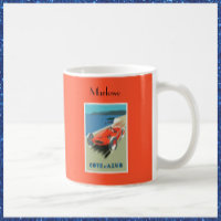 Vintage Cote d'Azur Race Car Travel Poster Coffee 