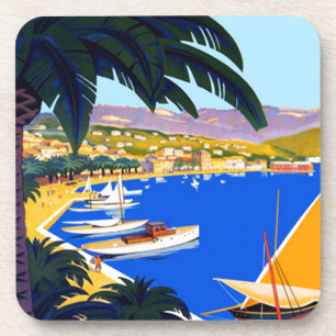 Vintage Cote D'Azur Travel Coaster