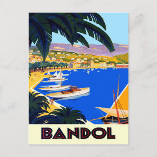 Vintage Cote D'Azur Travel Postcard