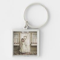 Vintage Cottage Girl Shabby Chic Art
