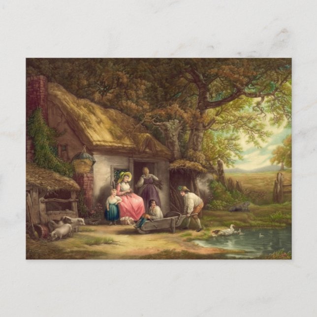 Vintage Cottage Postcard (Front)