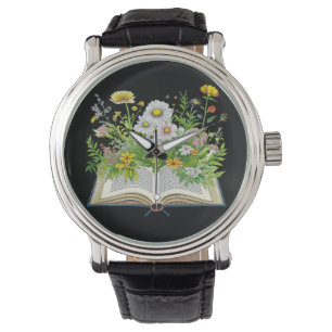 Vintage Cottagecore design with wildflowers Watch