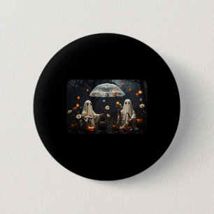 Vintage Cottagecore Halloween Ghosts In The Forest 6 Cm Round Badge