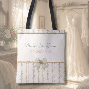 Vintage Cottagecore Mother of the Groom Tote Bag
