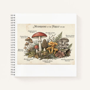 Vintage Cottagecore Mushroom Journal