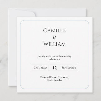 Vintage Cottagecore Square Wedding Invitation