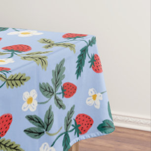 Vintage Cottagecore Strawberry Pattern Tablecloth