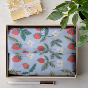 Vintage Cottagecore Strawberry Pattern Tissue Paper