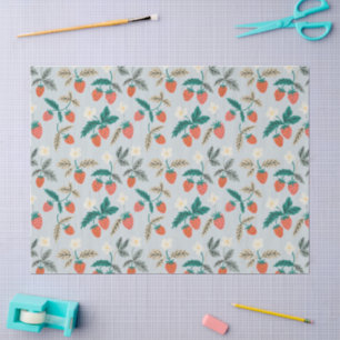 Vintage Cottagecore Strawberry Pattern Tissue Paper