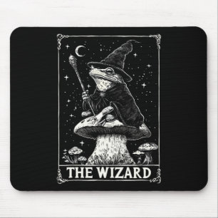 Vintage Cottagecore The Wizard Frog Tarot Card Dar Mouse Pad