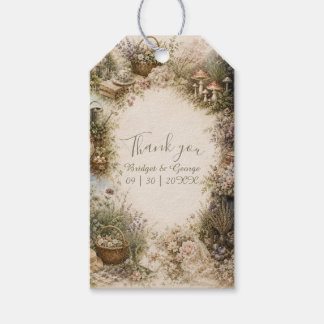 Vintage Cottagecore Wedding Garden Gift Tags