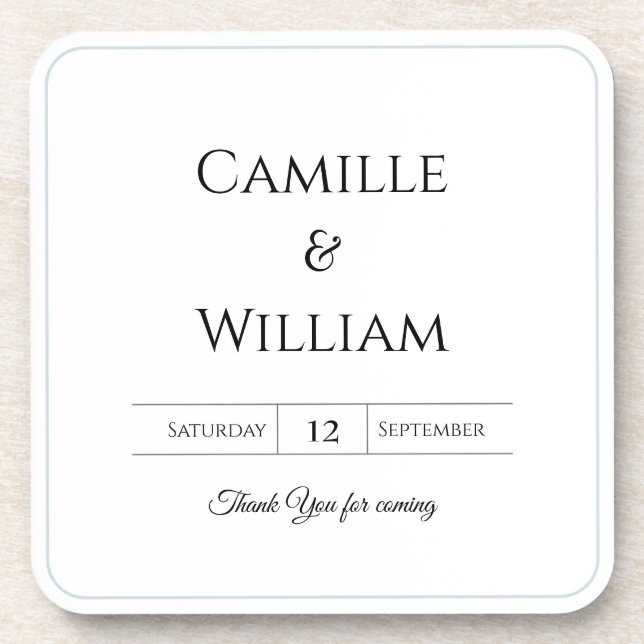 Vintage Cottagecore Wedding Table Coaster (Front)