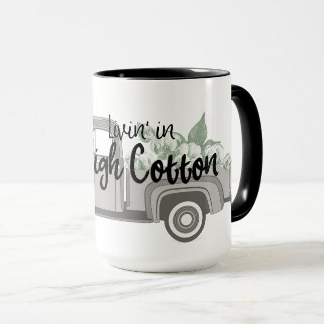 Vintage Cotton Truck Mug (Front Right)