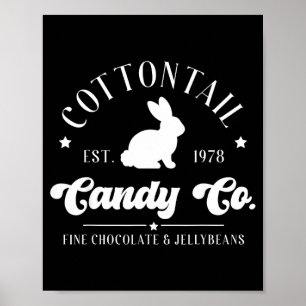 Vintage cottontail’s candy co easter bunny easter poster