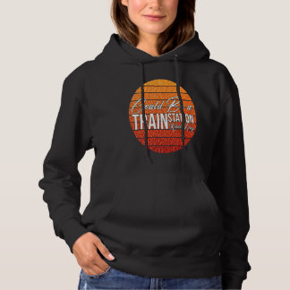 vintage Could Be A Train Station Kinda Day Train Hoodie