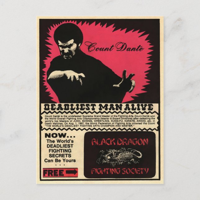 Vintage Count Dante Advertisement Postcard (Front)