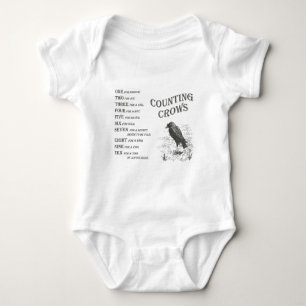 Vintage Counting Crow Rhyme Baby Baby Bodysuit