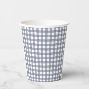 Vintage Country Charm Plaid Baby Shower Party Paper Cups
