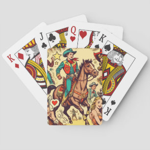 Vintage Country Comics Illustration Playing Cards