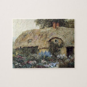 Vintage Country Cottage with Flower Garden Puzzle
