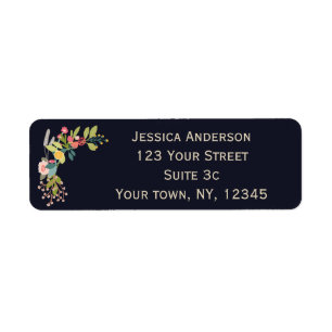 Vintage Country Floral Return Address