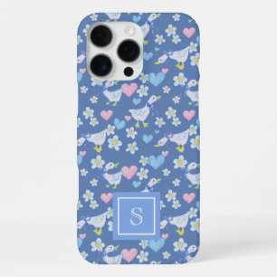 Vintage Country Geese Pattern Monogram iPhone 16 Pro Max Case