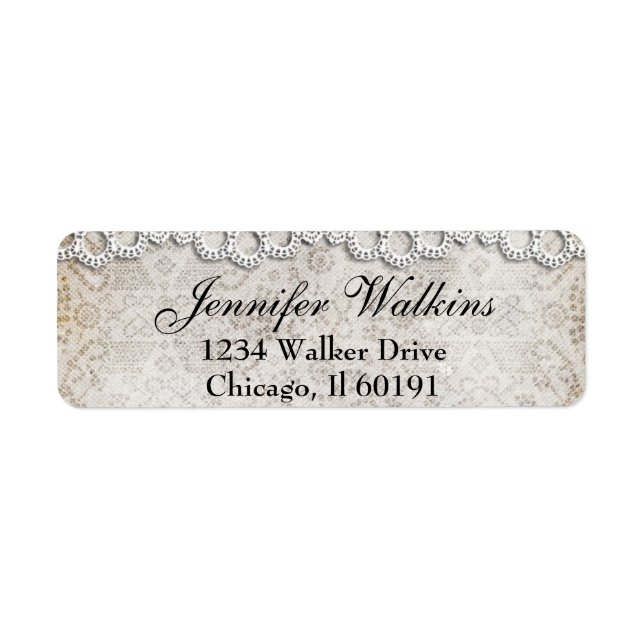 Vintage Country Lace Address Labels (Front)