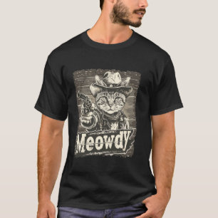 Vintage Country Meowdy Cat T-Shirt