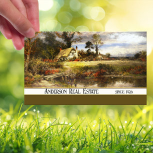 Vintage Country Painting Real Estate Business Card