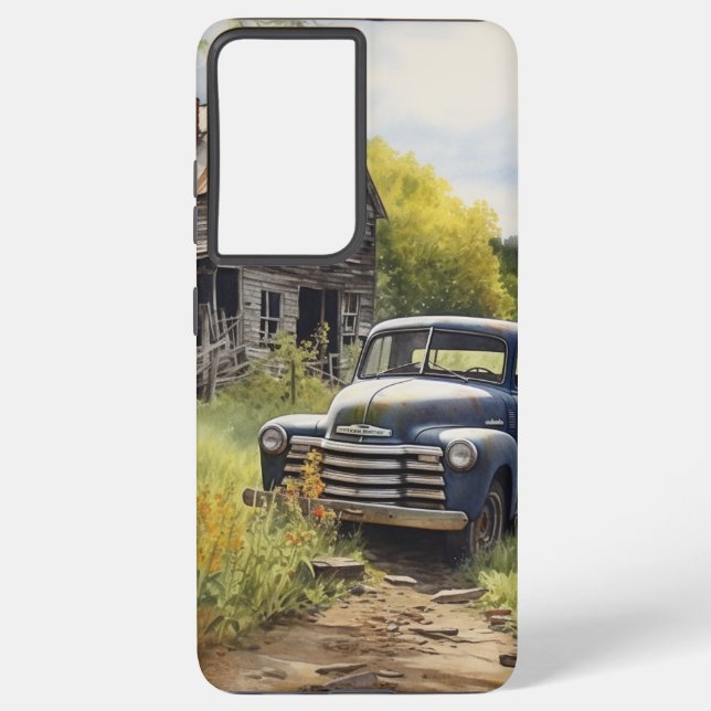 Vintage country pick up phone case (Back)