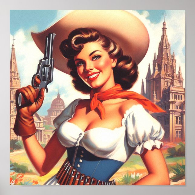 Vintage Country Pin-up Poster (Front)