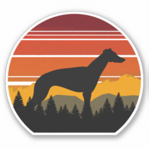 Vintage Country Rugged Sky Greyhound Dog Gift